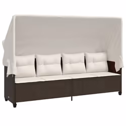 VidaXL 368336, Linge, Siège rembourré, Polyuréthane, Acier, Crème, Blanc, 110 kg, 2 m