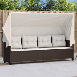 VidaXL 368336 chaise d'extérieur Linge Siège rembourré Polyuréthane, Acier Crème, Blanc