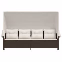 VidaXL 368336 chaise d'extérieur Linge Siège rembourré Polyuréthane, Acier Crème, Blanc - Vue supplémentaire 5