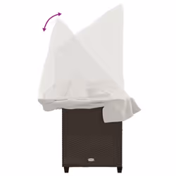 VidaXL 368336 chaise d'extérieur Linge Siège rembourré Polyuréthane, Acier Crème, Blanc - Vue supplémentaire 8