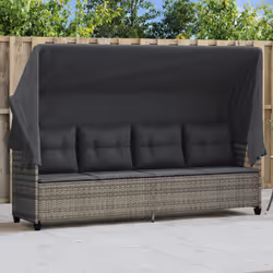 VidaXL 368337 chaise d'extérieur Linge Siège rembourré Polyuréthane, Acier Gris