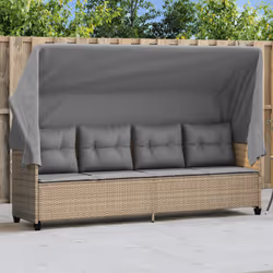 VidaXL 368338 chaise d'extérieur Linge Siège rembourré Polyuréthane, Acier Gris