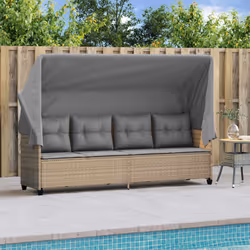 VidaXL 368338 chaise d'extérieur Linge Siège rembourré Polyuréthane, Acier Gris
