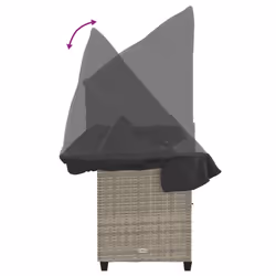VidaXL 368340 chaise d'extérieur Linge Siège rembourré Polyuréthane, Acier Gris - Vue supplémentaire 8