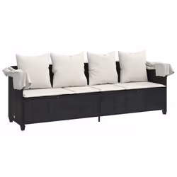 VidaXL 368344 chaise d'extérieur Linge Siège rembourré Polyuréthane, Acier Crème, Blanc - Vue supplémentaire 4