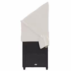 VidaXL 368344 chaise d'extérieur Linge Siège rembourré Polyuréthane, Acier Crème, Blanc - Vue supplémentaire 7