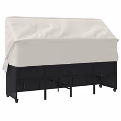 VidaXL 368344 chaise d'extérieur Linge Siège rembourré Polyuréthane, Acier Crème, Blanc - Vue supplémentaire 8