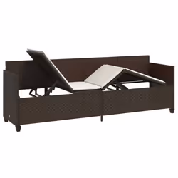 VidaXL 368345 chaise d'extérieur Linge Siège rembourré Polyuréthane, Acier Crème, Blanc - Vue supplémentaire 4