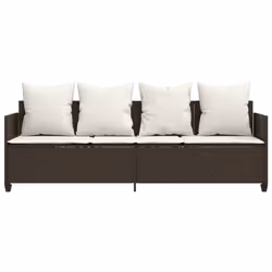 VidaXL 368345 chaise d'extérieur Linge Siège rembourré Polyuréthane, Acier Crème, Blanc - Vue supplémentaire 5