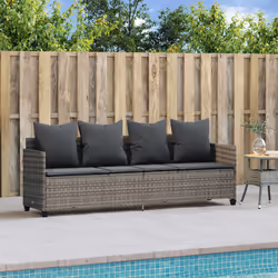VidaXL 368346 chaise d'extérieur Linge Siège rembourré Polyuréthane, Acier Gris