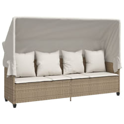 VidaXL 368348 chaise d'extérieur Linge Siège rembourré Polyuréthane, Acier Crème, Blanc