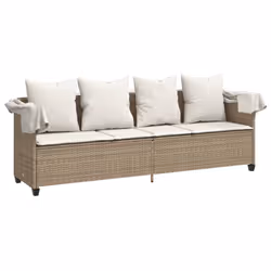 VidaXL 368348 chaise d'extérieur Linge Siège rembourré Polyuréthane, Acier Crème, Blanc - Vue supplémentaire 4