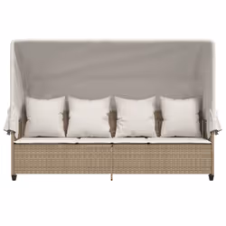VidaXL 368348 chaise d'extérieur Linge Siège rembourré Polyuréthane, Acier Crème, Blanc - Vue supplémentaire 6