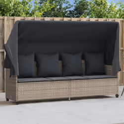 VidaXL 368349 chaise d'extérieur Linge Siège rembourré Polyuréthane, Acier Gris