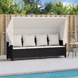VidaXL 368353 chaise d'extérieur Linge Siège rembourré Polyuréthane, Acier Crème, Blanc