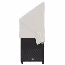 VidaXL 368353 chaise d'extérieur Linge Siège rembourré Polyuréthane, Acier Crème, Blanc - Vue supplémentaire 7