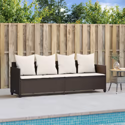 VidaXL 368354 chaise d'extérieur Linge Siège rembourré Polyuréthane, Acier Crème, Blanc
