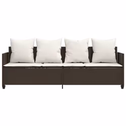 VidaXL 368354 chaise d'extérieur Linge Siège rembourré Polyuréthane, Acier Crème, Blanc - Vue supplémentaire 5