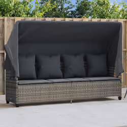 VidaXL 368355 chaise d'extérieur Linge Siège rembourré Polyuréthane, Acier Gris