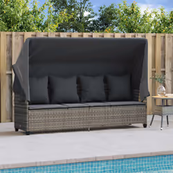 VidaXL 368355 chaise d'extérieur Linge Siège rembourré Polyuréthane, Acier Gris