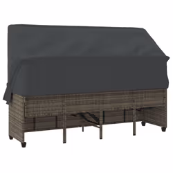 VidaXL 368355 chaise d'extérieur Linge Siège rembourré Polyuréthane, Acier Gris - Vue supplémentaire 8