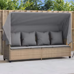 VidaXL 368356 chaise d'extérieur Linge Siège rembourré Polyuréthane, Acier Gris