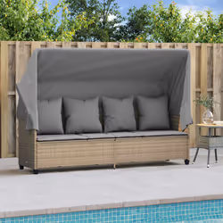 VidaXL 368356 chaise d'extérieur Linge Siège rembourré Polyuréthane, Acier Gris