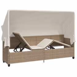 VidaXL 368357 chaise d'extérieur Linge Siège rembourré Polyuréthane, Acier Crème, Blanc - Vue supplémentaire 5
