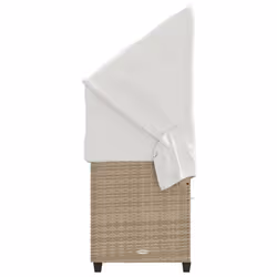 VidaXL 368357 chaise d'extérieur Linge Siège rembourré Polyuréthane, Acier Crème, Blanc - Vue supplémentaire 7