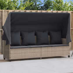 VidaXL 368358 chaise d'extérieur Linge Siège rembourré Polyuréthane, Acier Gris