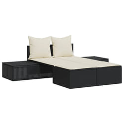 VidaXL 368389 chaise d'extérieur Linge Siège rembourré Polyuréthane, Acier Crème, Blanc