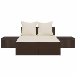 VidaXL 368390 chaise d'extérieur Linge Siège rembourré Polyuréthane, Acier Crème, Blanc - Vue supplémentaire 4
