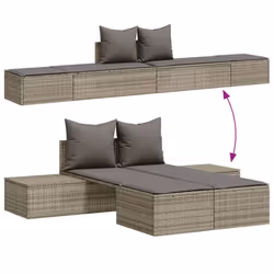 VidaXL 368391 chaise d'extérieur Linge Siège rembourré Polyuréthane, Acier Gris