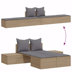 VidaXL 368392 chaise d'extérieur Linge Siège rembourré Polyuréthane, Acier Gris