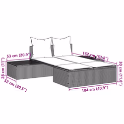 VidaXL 368392 chaise d'extérieur Linge Siège rembourré Polyuréthane, Acier Gris - Vue supplémentaire 8