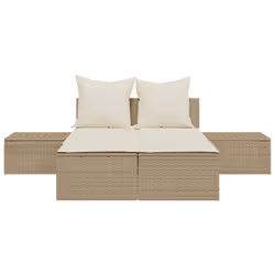VidaXL 368393 chaise d'extérieur Linge Siège rembourré Polyuréthane, Acier Crème, Blanc - Vue supplémentaire 4