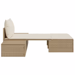 VidaXL 368393 chaise d'extérieur Linge Siège rembourré Polyuréthane, Acier Crème, Blanc - Vue supplémentaire 5