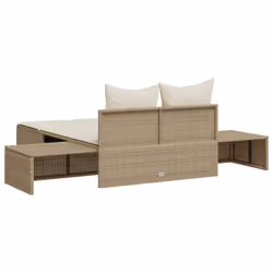 VidaXL 368393 chaise d'extérieur Linge Siège rembourré Polyuréthane, Acier Crème, Blanc - Vue supplémentaire 6