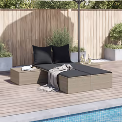 VidaXL 368394 chaise d'extérieur Linge Siège rembourré Polyuréthane, Acier Gris