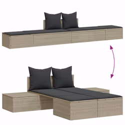 VidaXL 368394 chaise d'extérieur Linge Siège rembourré Polyuréthane, Acier Gris