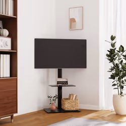 Ce meuble TV d'angle offre une solution pratique pour installer votre TV et ajouter un espace de rangement supplémentaire à v ...