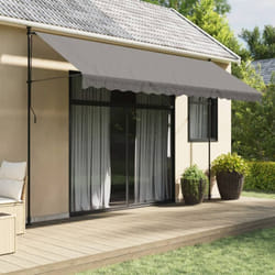Auvent rétractable anthracite 400x150 m tissu et acier Vidaxl