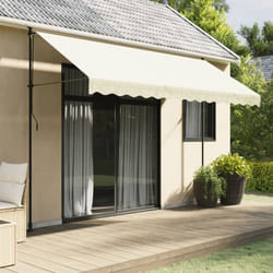 Vidaxl - Auvent rétractable crème 350x150 m tissu et acier