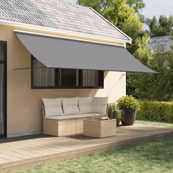 vidaXL Auvent rétractable anthracite 350x150 m tissu et acier