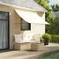 vidaXL Auvent rétractable crème 200x150 m tissu et acier