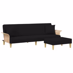 VidaXL 3216217, Noir, mousse, Polyester, Polywood, 2240 mm, 845 mm, 700 mm