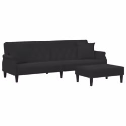 VidaXL 3216222, Noir, mousse, Polyester, Polywood, 2160 mm, 845 mm, 700 mm