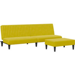 Ensemble de canapés 2 pcs jaune velours vidaXL