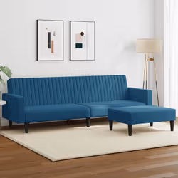 VidaXL 3216279 Ensemble de meubles de salle à manger Bleu