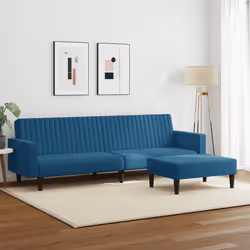 VidaXL 3216279 Ensemble de meubles de salle à manger Bleu